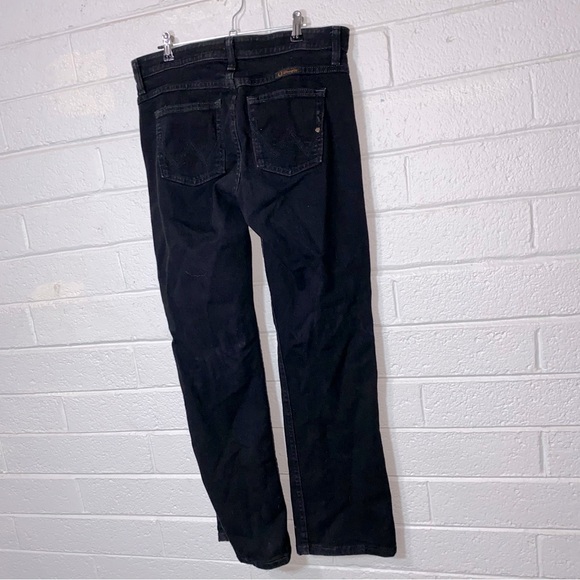 Wrangler Stretchy Q Baby Black Bootcut Jeans Denim Vintage size 7 x 31 inseam - Picture 2 of 16